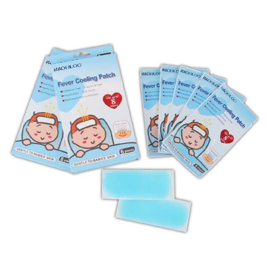 Patch de gel de refroidissement de fièvre d'hydrogel médical en gros pour le refroidissement de fièvre de bébé