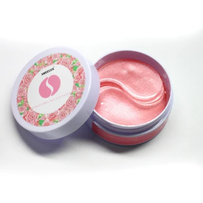 Produit populaire Masque de patch pour les yeux à l'extrait de rose rose Gel pour les yeux au collagène non toxique Patch pour les yeux sous le gel