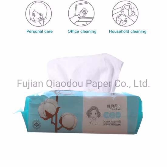Serviette sèche en coton pour le visage jetable de soins personnels