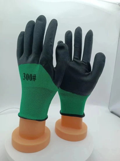 Gants en caoutchouc enduits de nitrile de coton de PVC Protection du travail Gants de travail Gants de sécurité Gants de travail