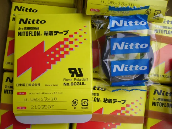 Ruban à base de film Nitto 903 en polytétrafluoroéthylène (PTFE), ruban en silicone résistant aux hautes températures